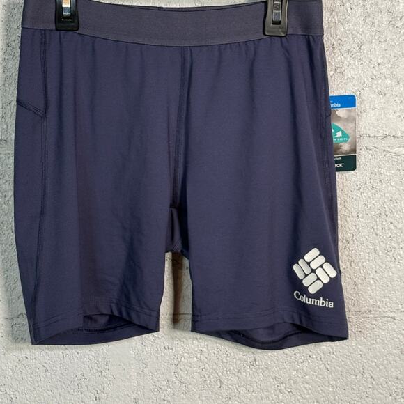 Columbia Women's Hike and Bike Moisture-Wicking Shorts nocturnal blue Small - Picture 1 of 5